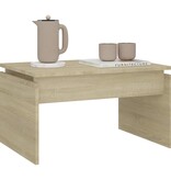 VidaXL Salontafel 68x50x38 cm bewerkt hout sonoma eikenkleurig