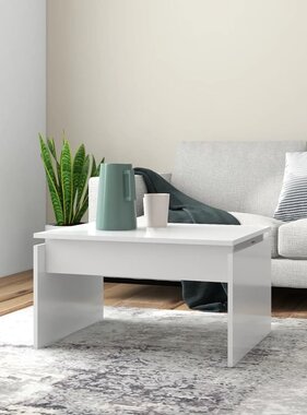 VidaXL Salontafel 68x50x38 cm bewerkt hout wit