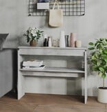 VidaXL Wandtafel 102x30x80 cm spaanplaat betongrijs