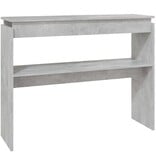 VidaXL Wandtafel 102x30x80 cm spaanplaat betongrijs