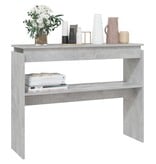 VidaXL Wandtafel 102x30x80 cm spaanplaat betongrijs