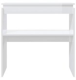 VidaXL Wandtafel 80x30x80 cm bewerkt hout hoogglans wit