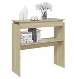 VidaXL Wandtafel 80x30x80 cm bewerkt hout sonoma eikenkleurig