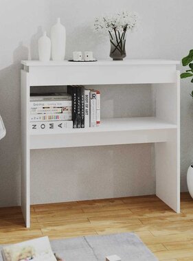 VidaXL Wandtafel 80x30x80 cm bewerkt hout wit