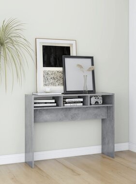 VidaXL Wandtafel 105x30x80 cm bewerkt hout betongrijs