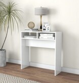 VidaXL Wandtafel 78x30x80 cm bewerkt hout hoogglans wit