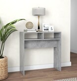 VidaXL Wandtafel 78x30x80 cm bewerkt hout betongrijs