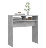 VidaXL Wandtafel 78x30x80 cm bewerkt hout betongrijs