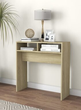 VidaXL Wandtafel 78x30x80 cm bewerkt out sonoma eikenkleurig