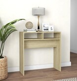 VidaXL Wandtafel 78x30x80 cm bewerkt out sonoma eikenkleurig