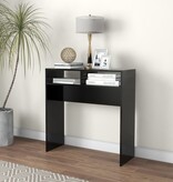 VidaXL Wandtafel 78x30x80 cm bewerkt hout zwart