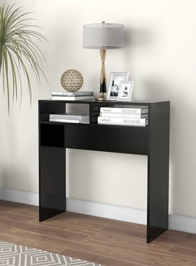 VidaXL Wandtafel 78x30x80 cm bewerkt hout zwart