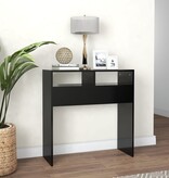 VidaXL Wandtafel 78x30x80 cm bewerkt hout zwart