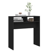 VidaXL Wandtafel 78x30x80 cm bewerkt hout zwart