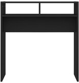 VidaXL Wandtafel 78x30x80 cm bewerkt hout zwart