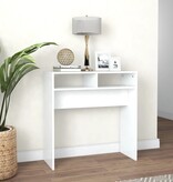 VidaXL Wandtafel 78x30x80 cm bewerkt hout wit