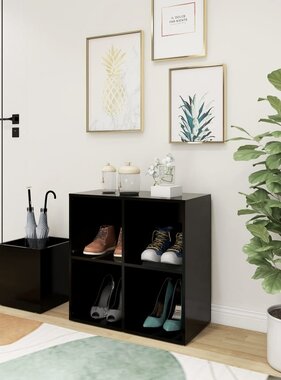 VidaXL Opbergkast 105x35,5x70 cm bewerkt hout zwart