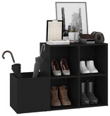 VidaXL Opbergkast 105x35,5x70 cm bewerkt hout zwart