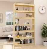 VidaXL Boekenkast / kamerscherm 100x30x200 cm massief grenenhout