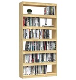 VidaXL Boekenkast / kamerscherm 100x30x200 cm massief grenenhout