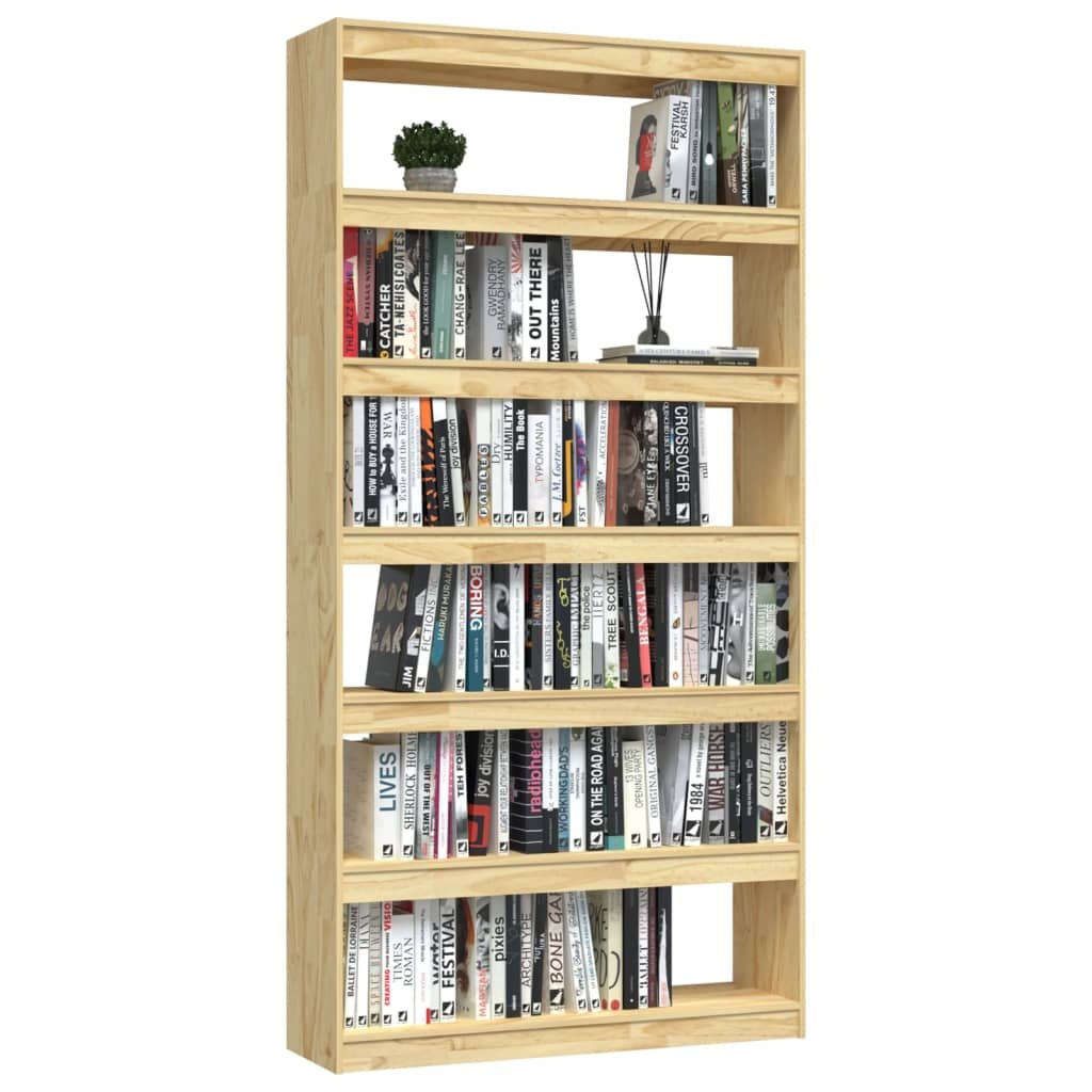 VidaXL Boekenkast / kamerscherm 100x30x200 cm massief grenenhout