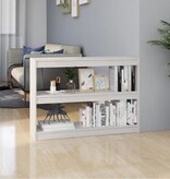 VidaXL Boekenkast/kamerscherm 100x30x71,5 cm grenenhout wit