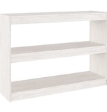 VidaXL Boekenkast/kamerscherm 100x30x71,5 cm grenenhout wit