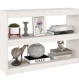VidaXL Boekenkast/kamerscherm 100x30x71,5 cm grenenhout wit