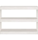 VidaXL Boekenkast/kamerscherm 100x30x71,5 cm grenenhout wit