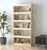 VidaXL Boekenkast/kamerscherm 80x30x167,4 cm massief grenenhout
