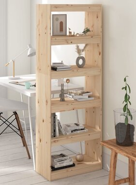 VidaXL Boekenkast/kamerscherm 60x30x167,5 cm massief grenenhout