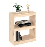 VidaXL Boekenkast/kamerscherm 60x30x71,5 cm massief grenenhout