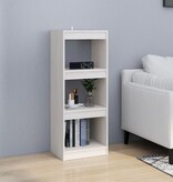 VidaXL Boekenkast/kamerscherm 40x30x103,5 cm massief grenenhout wit