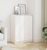 VidaXL Dressoir 60x36x84 cm massief grenenhout wit