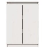 VidaXL Dressoir 60x36x84 cm massief grenenhout wit