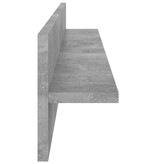 VidaXL Wandschappen 2 st 80x11,5x18 cm bewerkt hout betongrijs