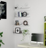 VidaXL Wandschappen 4 st 80x11,5x18 cm bewerkt hout wit