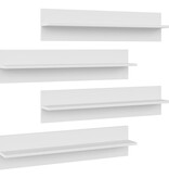 VidaXL Wandschappen 4 st 80x11,5x18 cm bewerkt hout wit