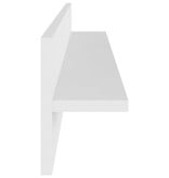 VidaXL Wandschappen 2 st 80x11,5x18 cm bewerkt hout wit