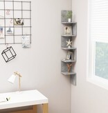 VidaXL Hoekwandschap 20x20x127,5 cm bewerkt hout betongrijs