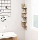 VidaXL Hoekwandschap 20x20x127,5 cm bewerkt hout sonoma eikenkleurig