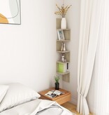 VidaXL Hoekwandschap 20x20x127,5 cm bewerkt hout sonoma eikenkleurig