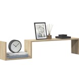 VidaXL Wandschappen 2 st 100x15x20 cm spaanplaat sonoma eikenkleurig