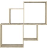 VidaXL Wandschap kubus 80x15x78,5 cm spaanplaat sonoma eiken