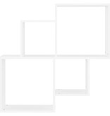 VidaXL Wandschap kubus 80x15x78,5 cm bewerkt hout wit