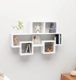 VidaXL Wandschap auto-vormig 82x15x51 cm spaanplaat wit