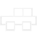 VidaXL Wandschap auto-vormig 82x15x51 cm spaanplaat wit