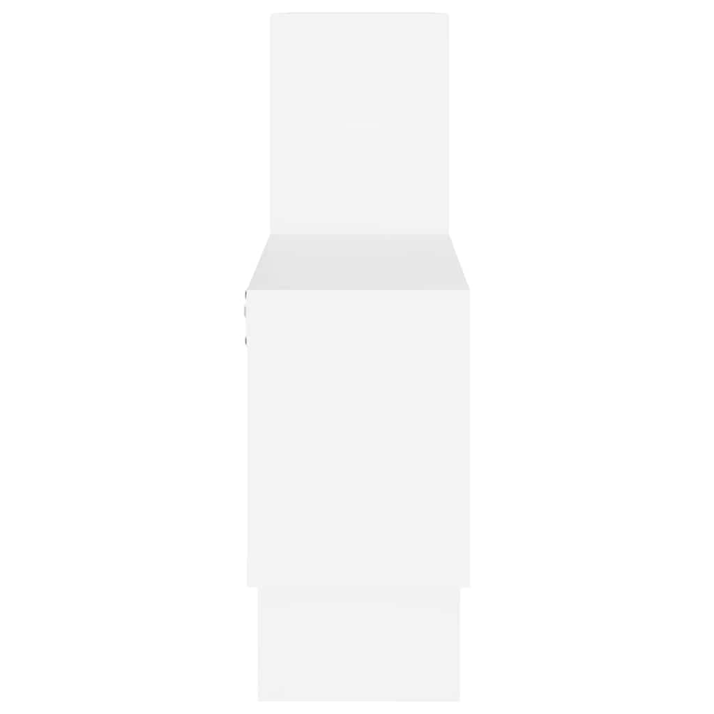 VidaXL Wandschap auto-vormig 82x15x51 cm spaanplaat wit