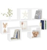 VidaXL Wandschap auto-vormig 82x15x51 cm spaanplaat wit