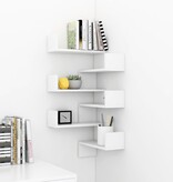 VidaXL Hoekwandschappen 2 st 40x40x50 cm bewerkt hout hoogglans wit